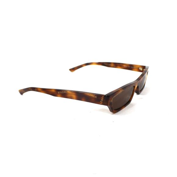 Balenciaga 55MM Rectangle Sunglasses NEW Tortoiseshell Logo Frame with Case - Picture 1 of 8